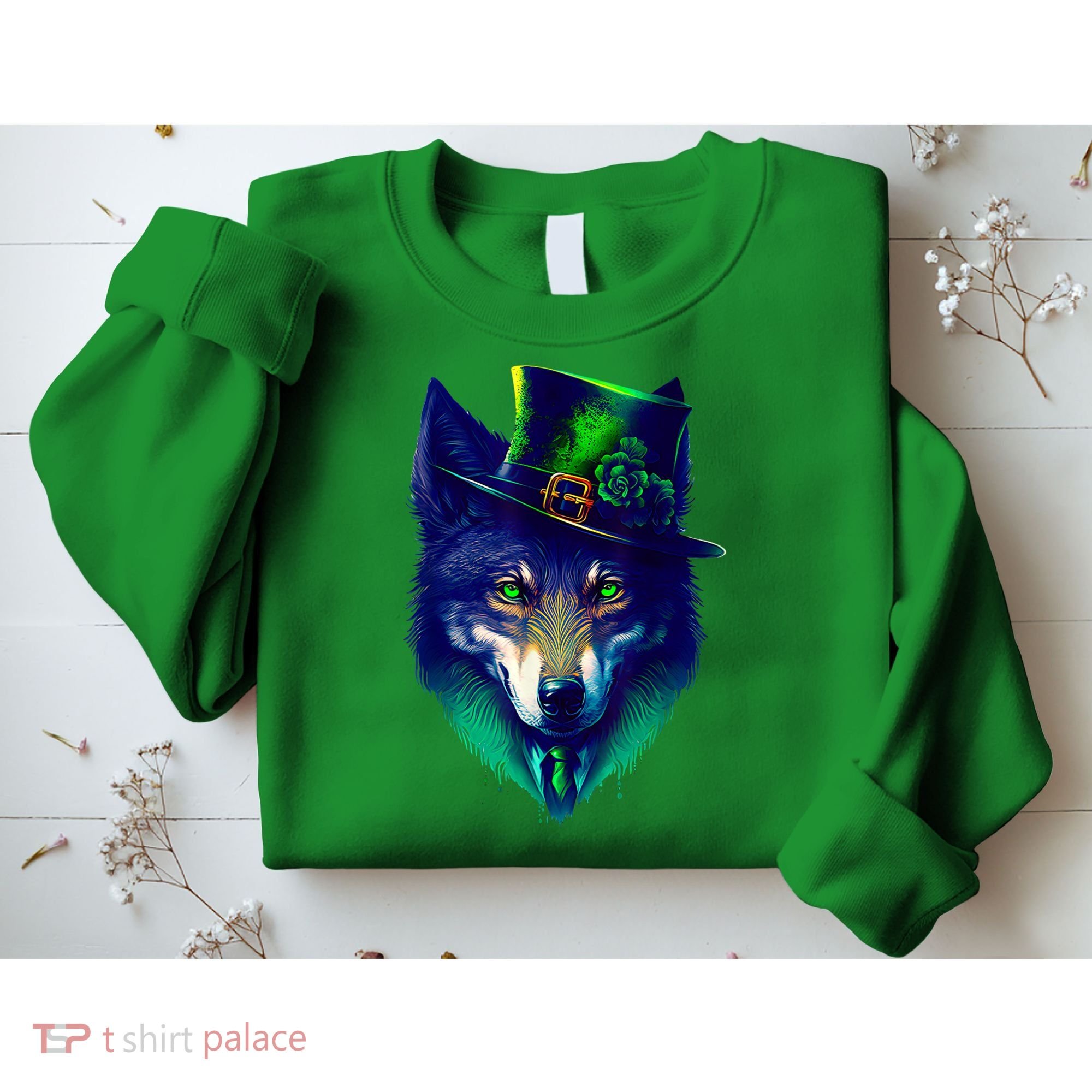 Leprechaun Wolf Irish Wolf Lover St Patrick's Day Sweatshirt