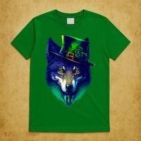 Leprechaun Wolf Irish Wolf Lover St Patrick's Day T-Shirt thumb 5