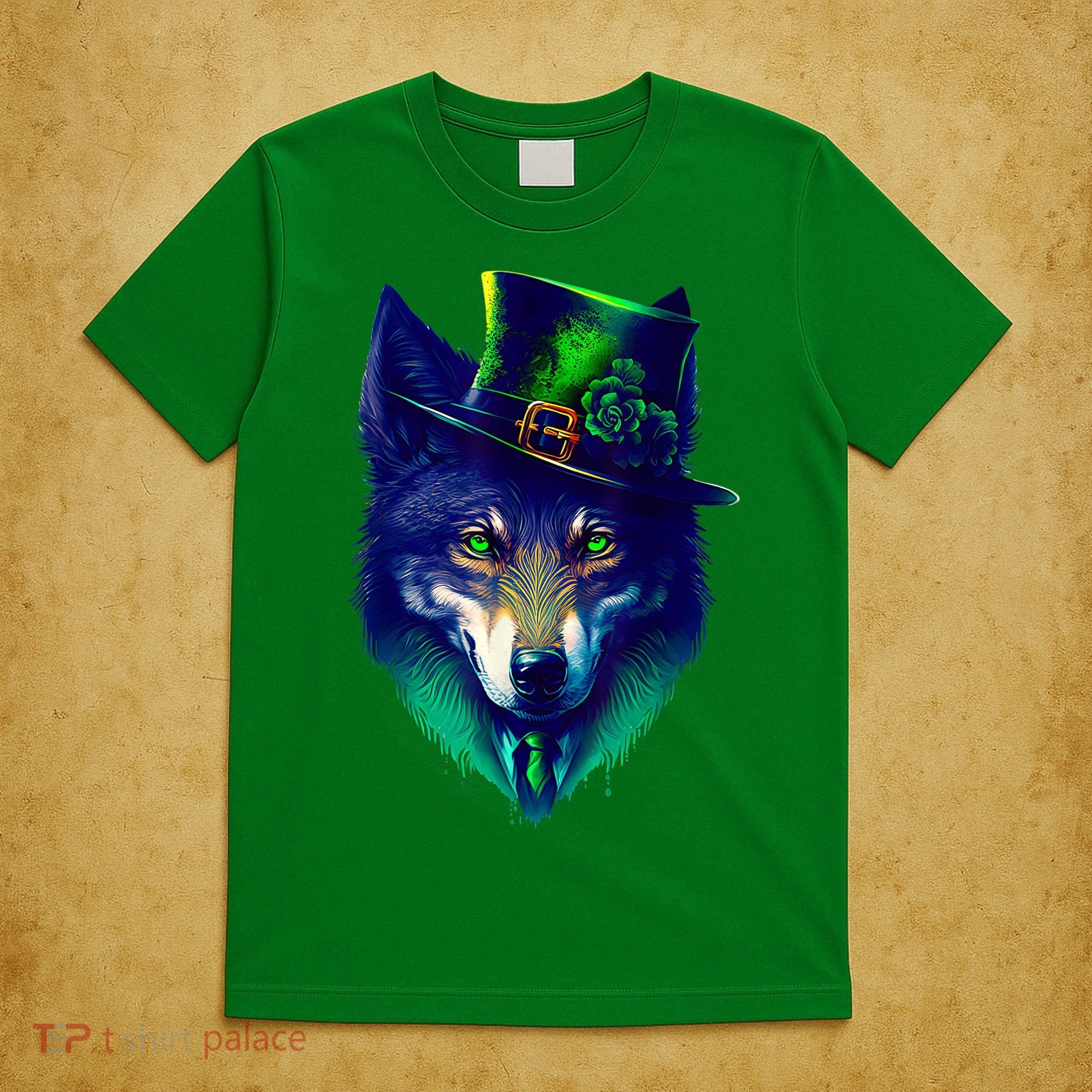 Leprechaun Wolf Irish Wolf Lover St Patrick's Day T-Shirt