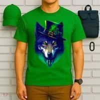 Leprechaun Wolf Irish Wolf Lover St Patrick's Day T-Shirt thumb 6
