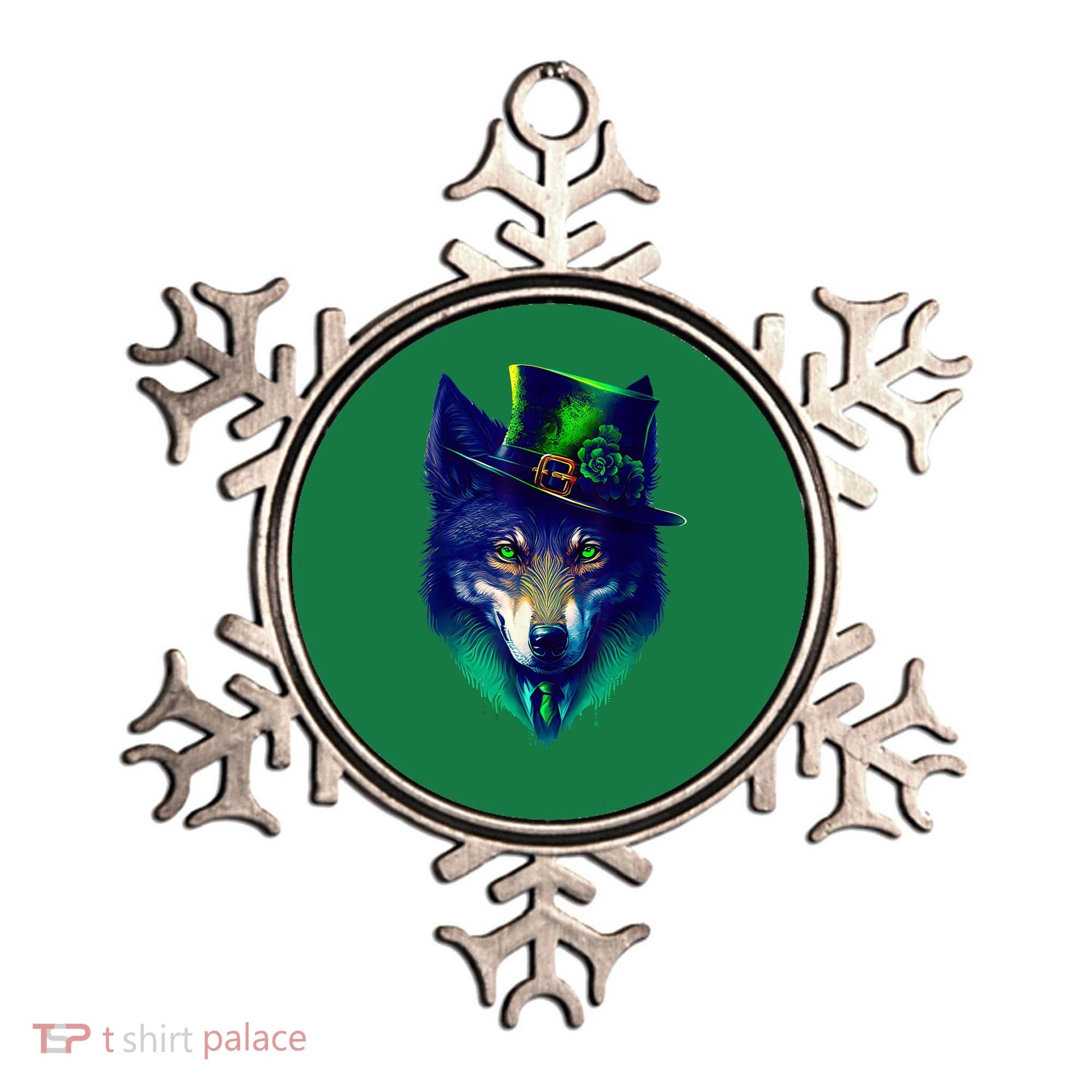 Leprechaun Wolf Irish Wolf Lover St Patrick's Day Ornament