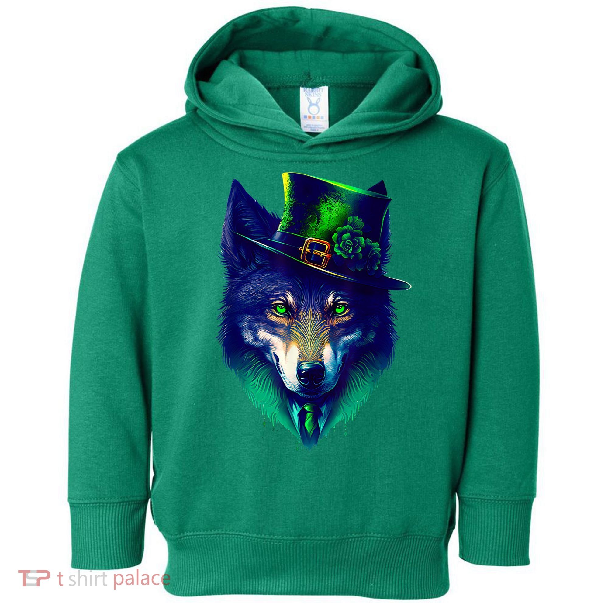 Leprechaun Wolf Irish Wolf Lover St Patrick's Day Toddler Hoodie