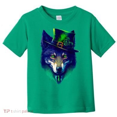 Leprechaun Wolf Irish Wolf Lover St Patrick's Day Toddler T-Shirt