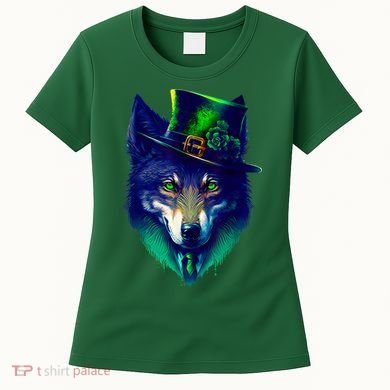 Leprechaun Wolf Irish Wolf Lover St Patrick's Day Women's T-Shirt