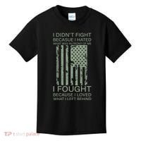 Fight For Your Loved Ones Veteran Kids T-Shirt thumb 0
