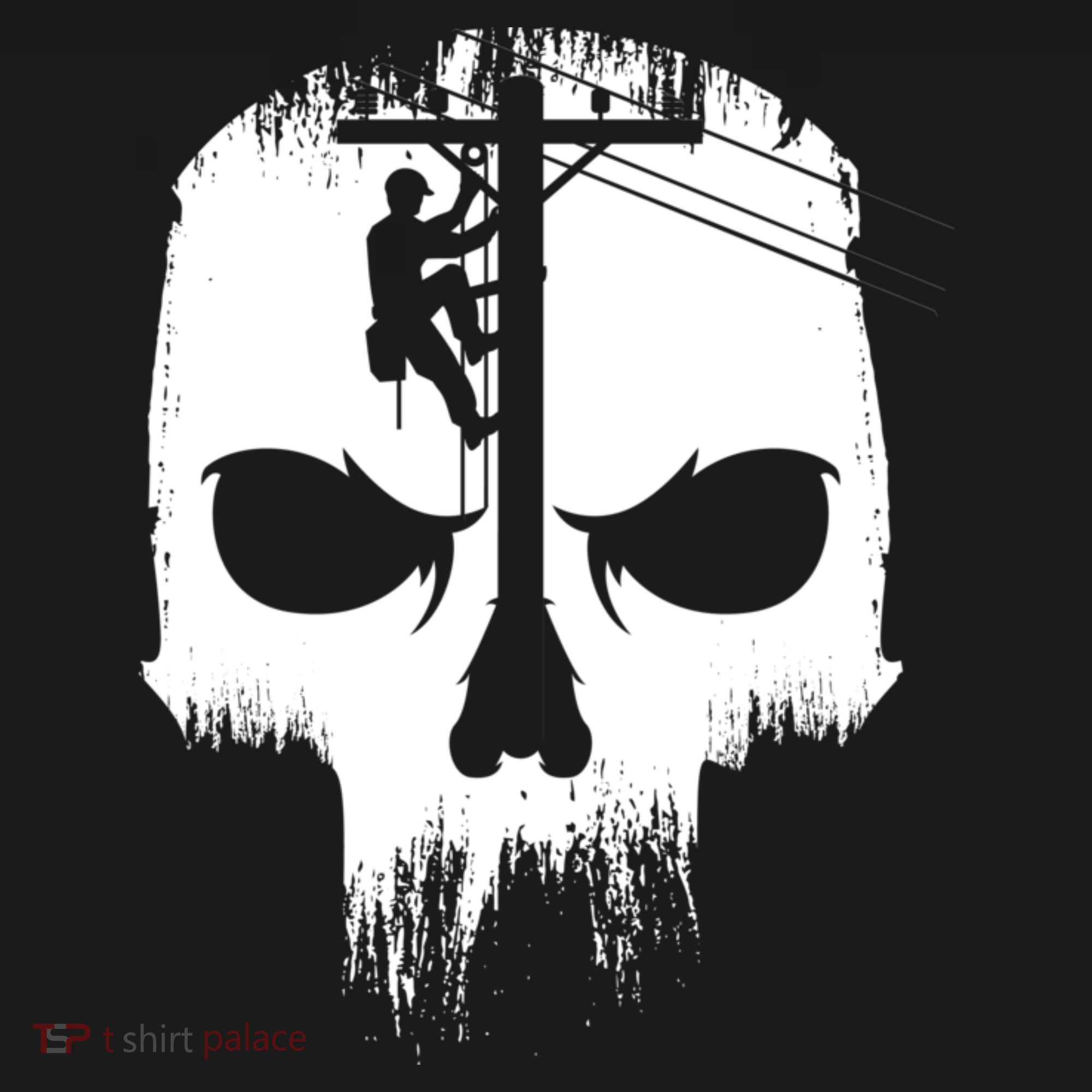 Lineman Worker Journeyman Skull Line Man Patriotic Labor Day Mousepad