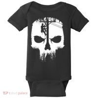 Lineman Worker Journeyman Skull Line Man Patriotic Labor Day Baby Bodysuit thumb 0