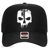 Lineman Worker Journeyman Skull Line Man Patriotic Labor Day Hat thumb 0