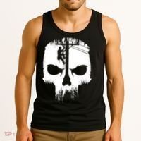 Lineman Worker Journeyman Skull Line Man Patriotic Labor Day Tank Top thumb 3