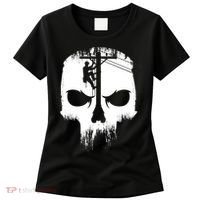 Lineman Worker Journeyman Skull Line Man Patriotic Labor Day Women's T-Shirt thumb 0