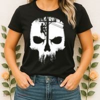Lineman Worker Journeyman Skull Line Man Patriotic Labor Day Women's T-Shirt thumb 2