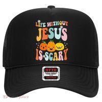 Life Without Jesus Is Scary Fun Halloween Pumpkin Christian Catholic Hat thumb 0