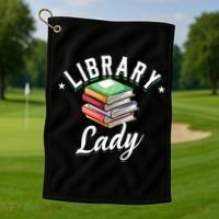 Library Workers Library Lady Librarians School Librarians Gift Golf Towel thumb 1