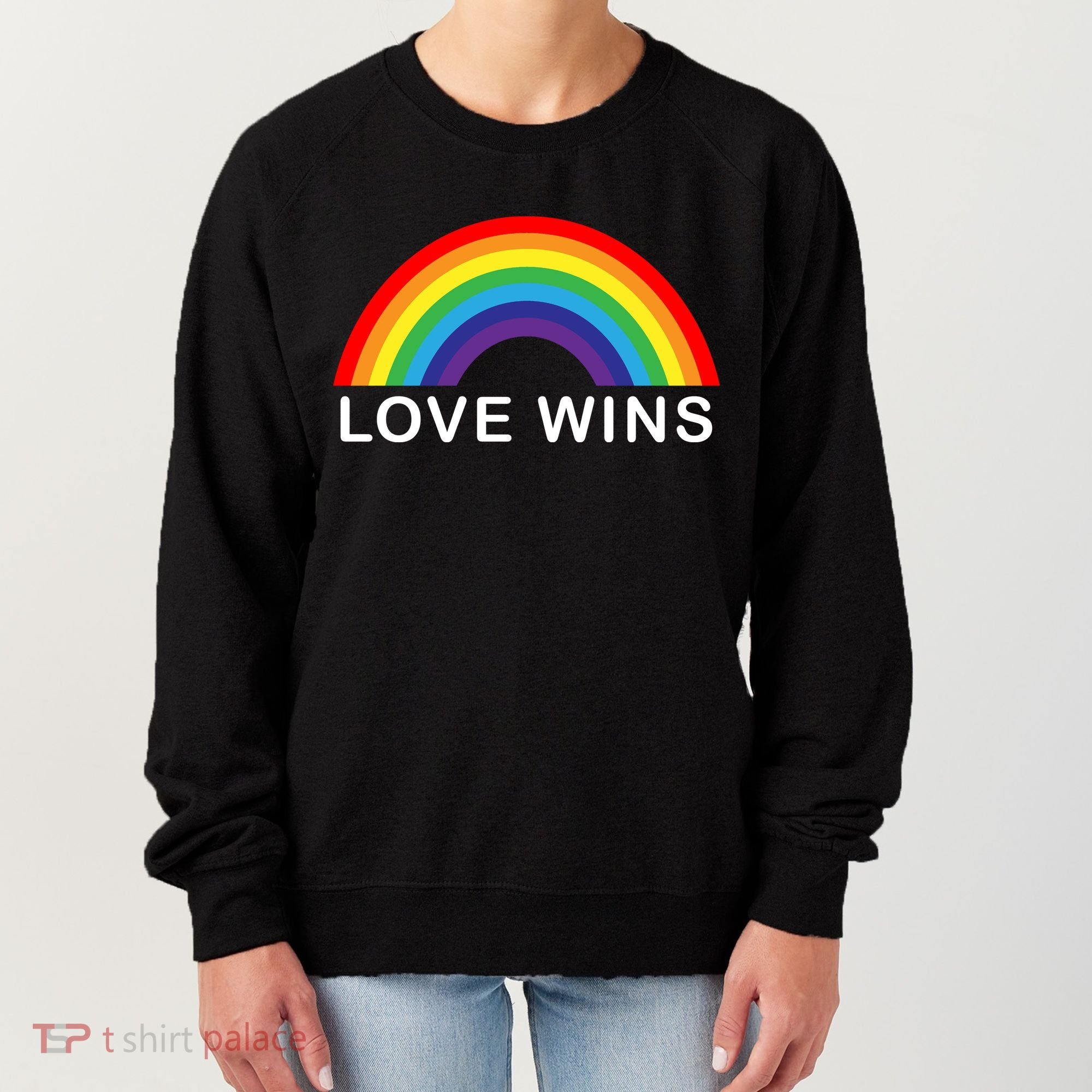 Love Wins Lgbtq Pride Month Rainbow Women's Sweatshirt