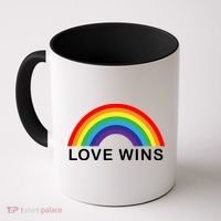 Love Wins Lgbtq Pride Month Rainbow Coffee Mug thumb 0