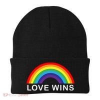 Love Wins Lgbtq Pride Month Rainbow Beanie thumb 0