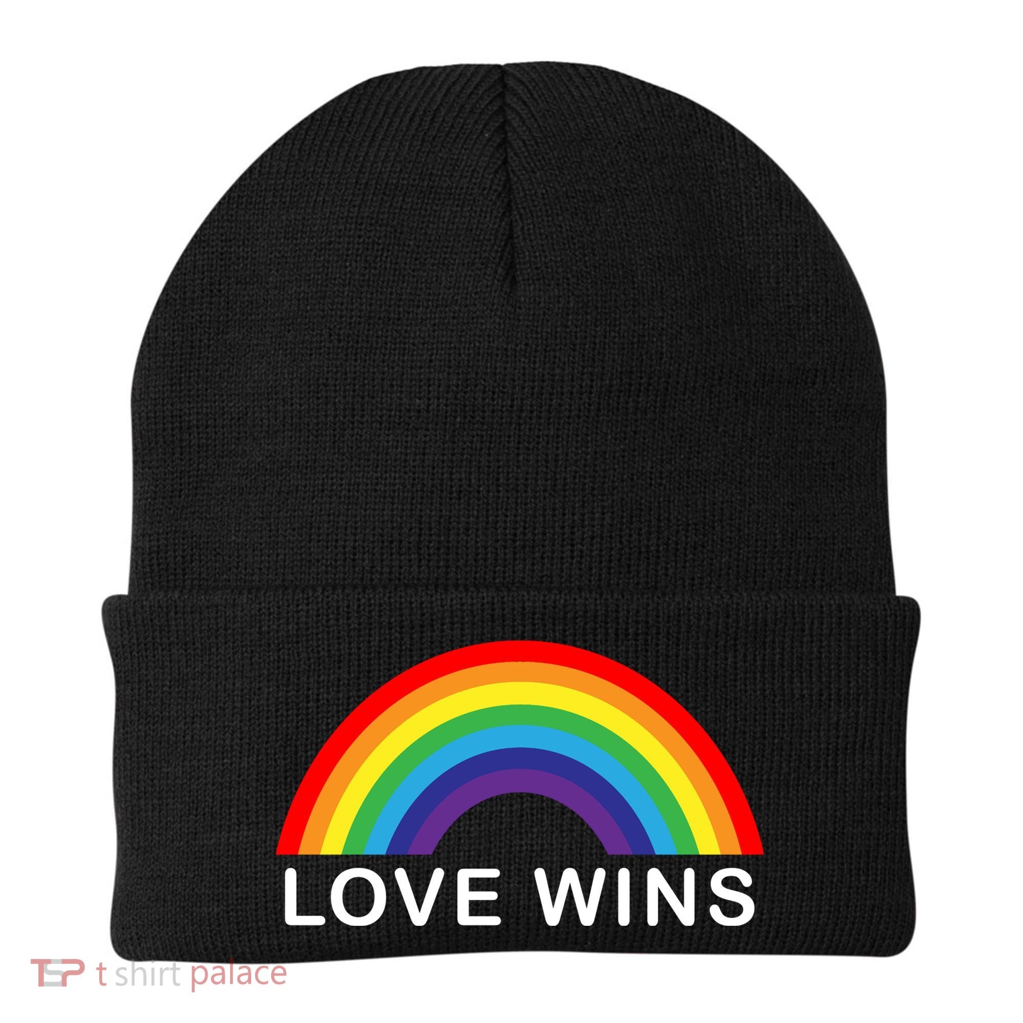 Love Wins Lgbtq Pride Month Rainbow Beanie