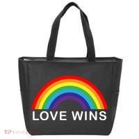 Love Wins Lgbtq Pride Month Rainbow Tote Bag thumb 0