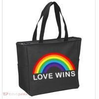 Love Wins Lgbtq Pride Month Rainbow Tote Bag thumb 2
