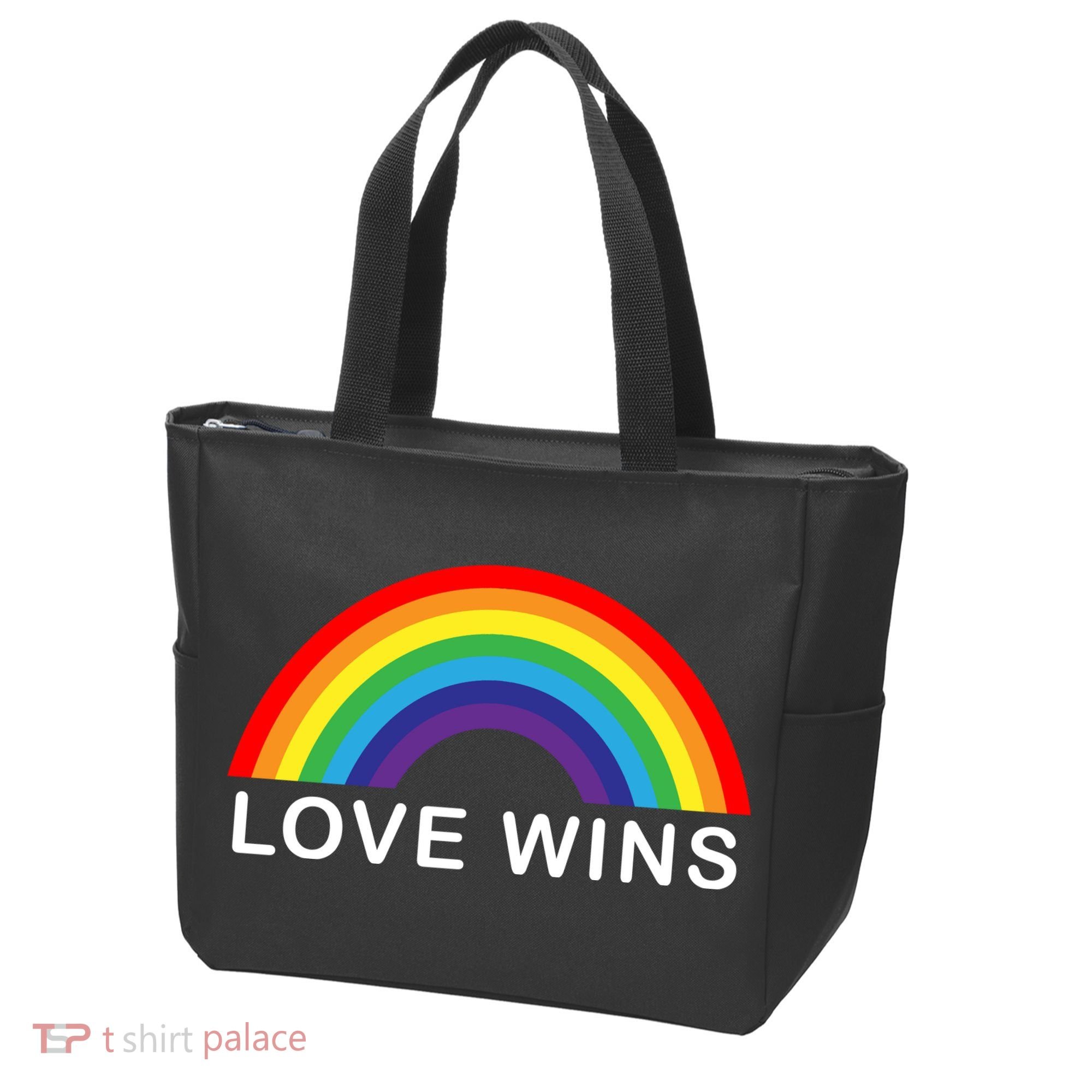 Love Wins Lgbtq Pride Month Rainbow Tote Bag