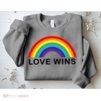 Love Wins Lgbtq Pride Month Rainbow Sweatshirt thumb 2