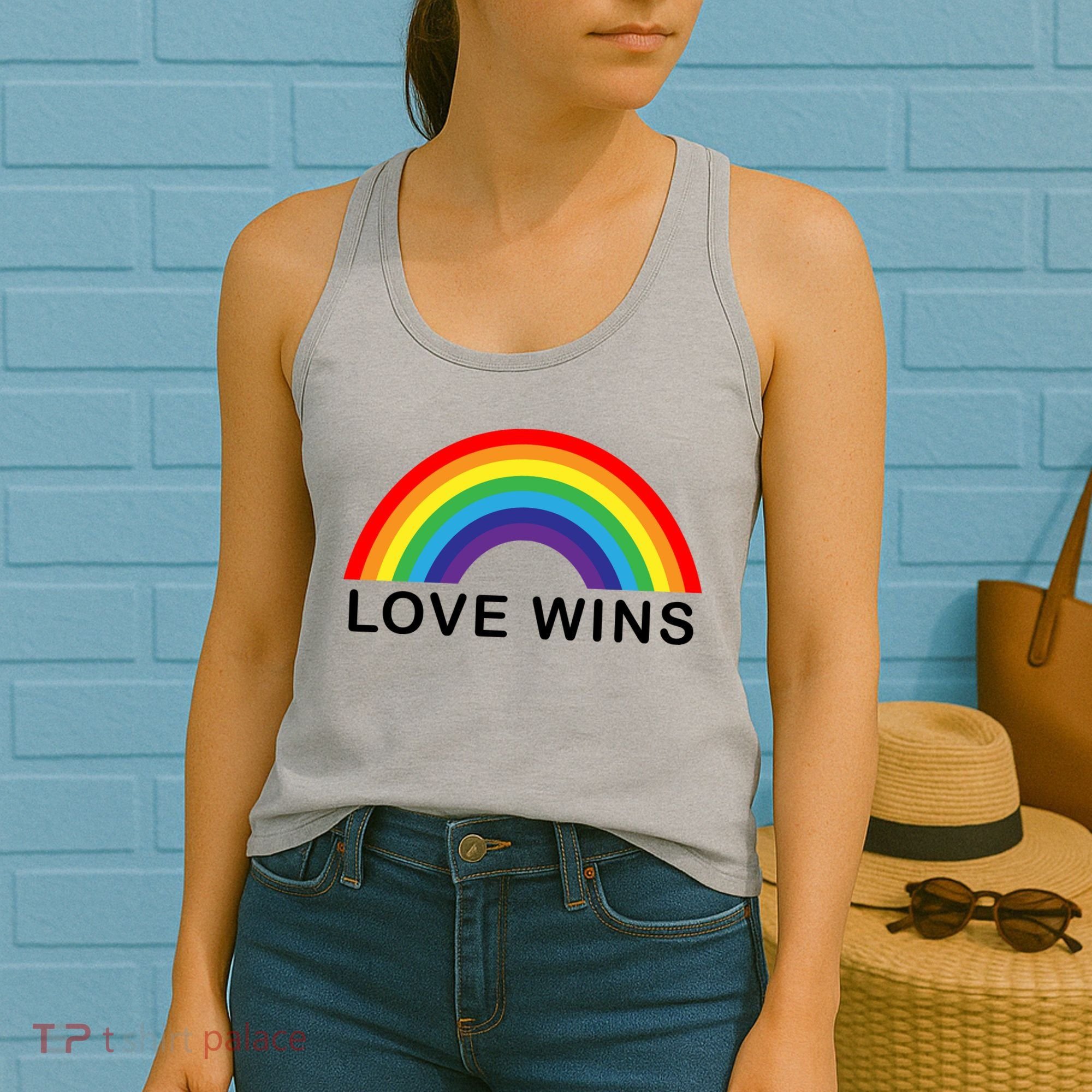 Love Wins Lgbtq Pride Month Rainbow Women's Tank Top
