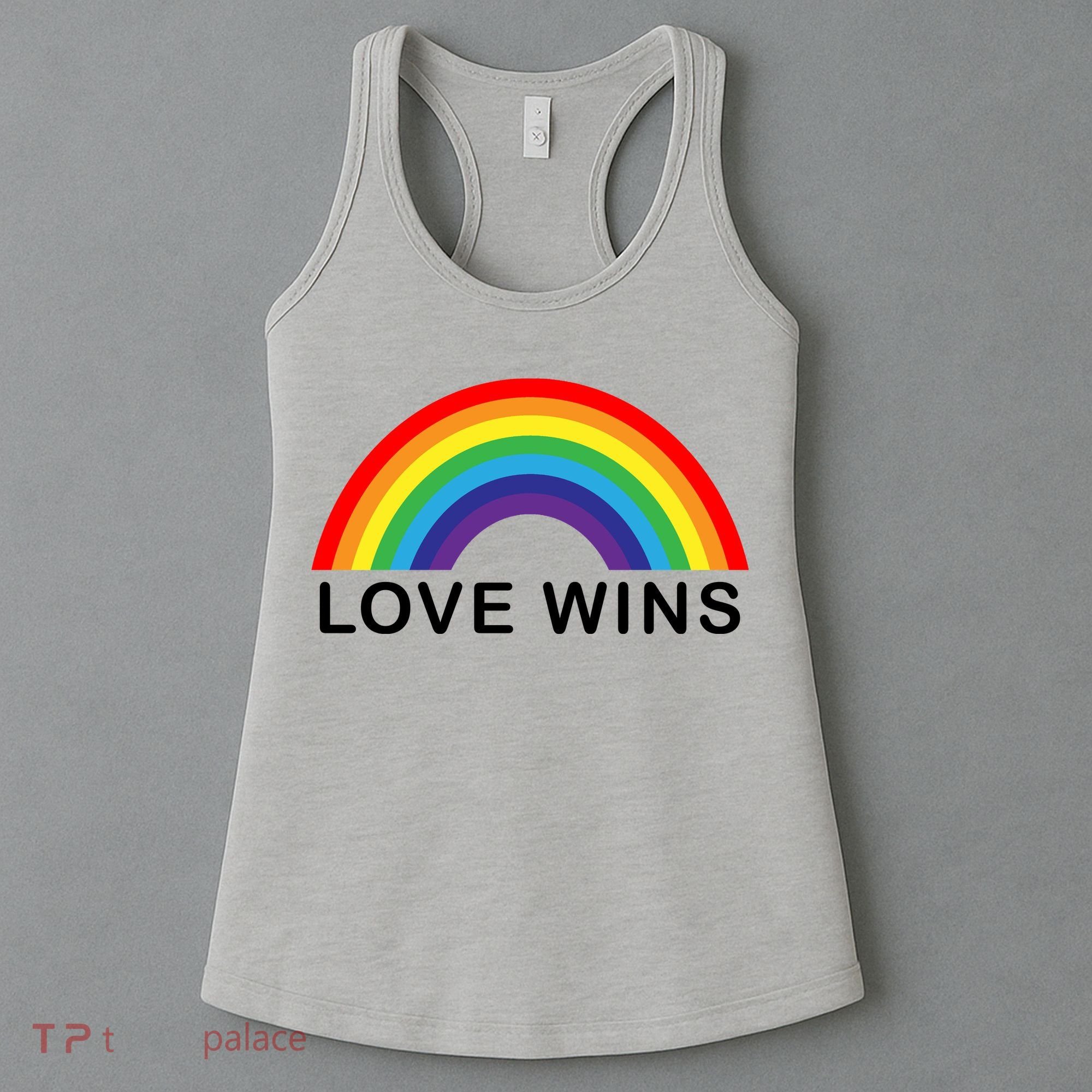 Love Wins Lgbtq Pride Month Rainbow Women's Tank Top