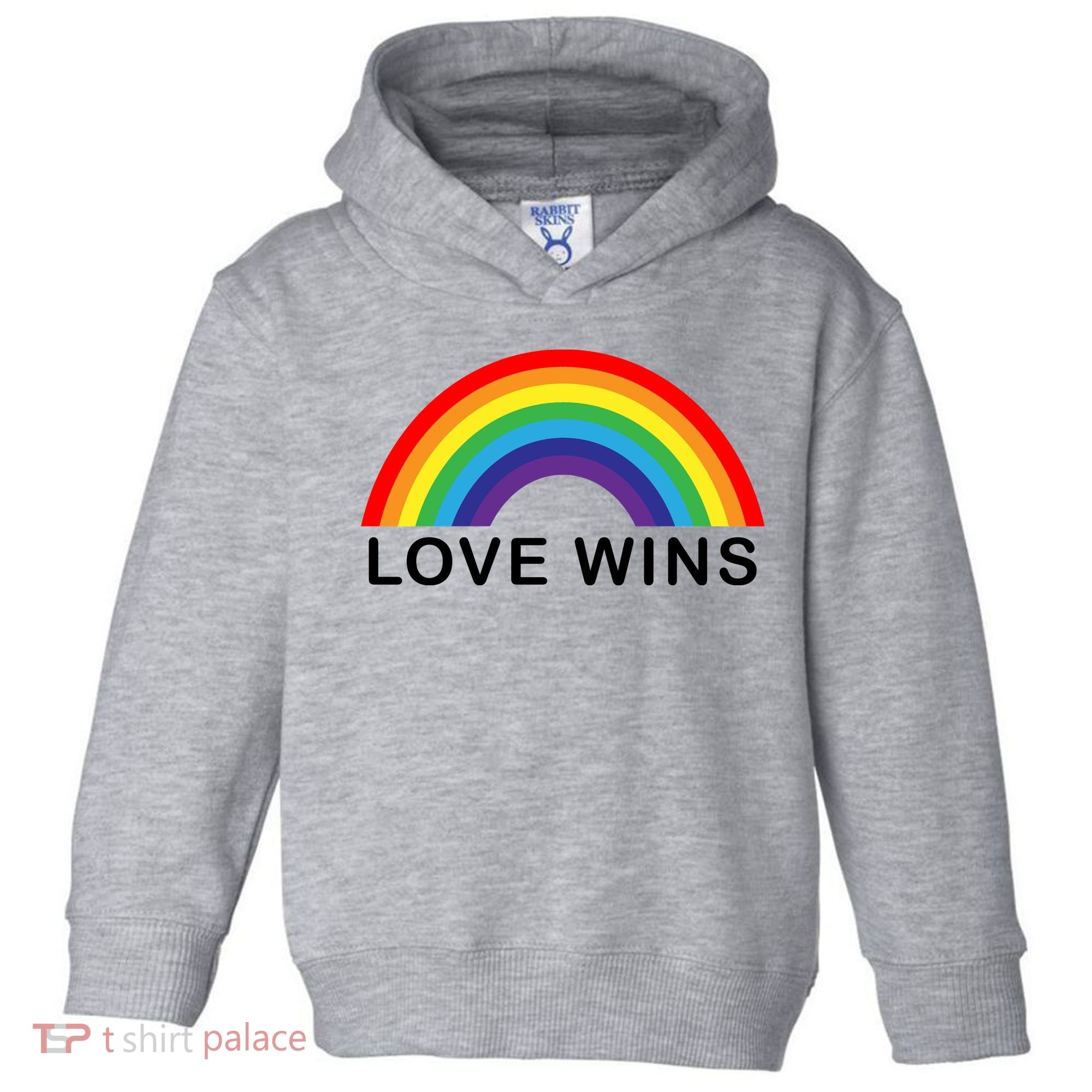 Love Wins Lgbtq Pride Month Rainbow Toddler Hoodie