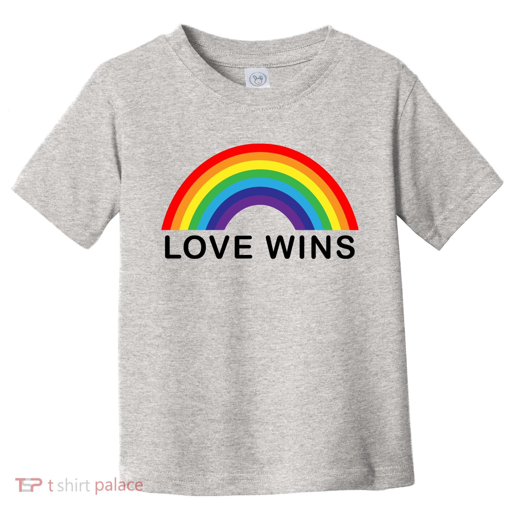Love Wins Lgbtq Pride Month Rainbow Toddler T-Shirt