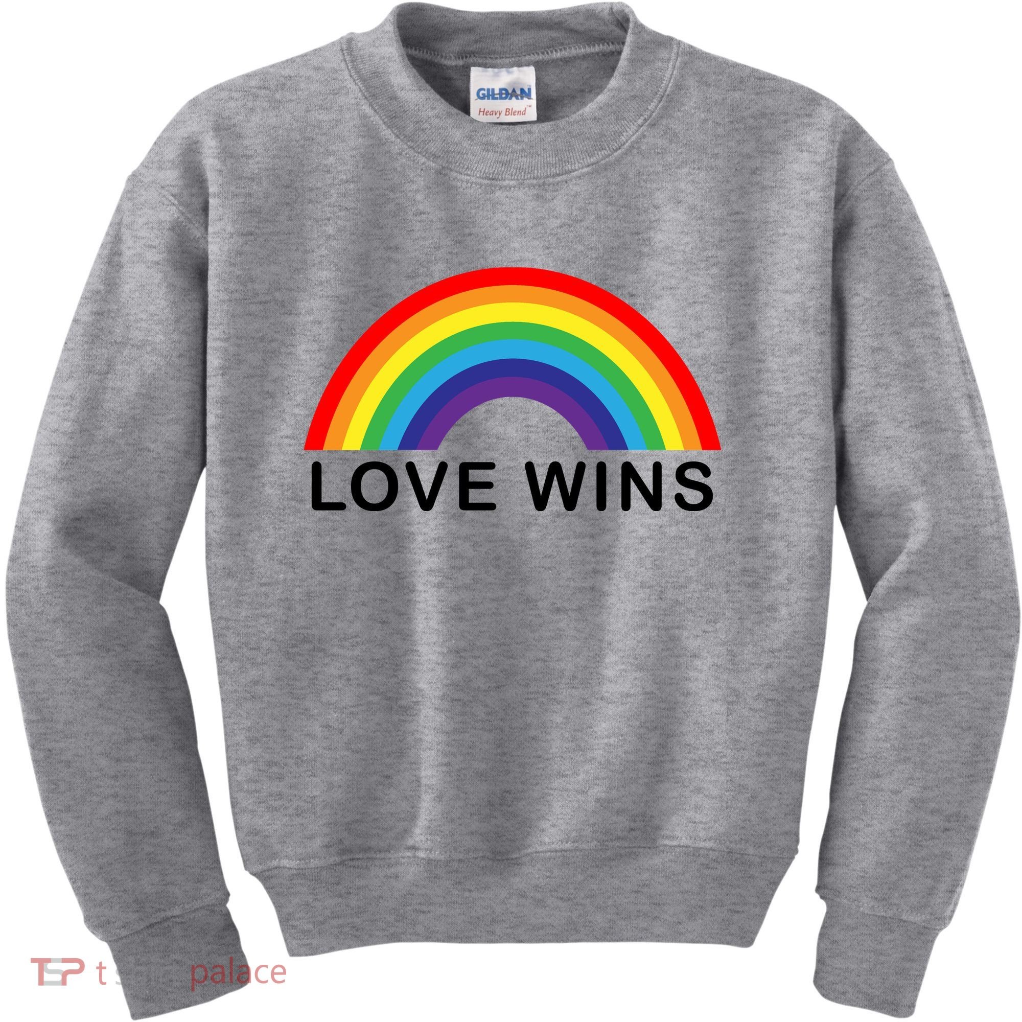 Love Wins Lgbtq Pride Month Rainbow Kids Sweatshirt