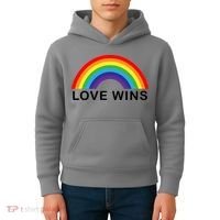 Love Wins Lgbtq Pride Month Rainbow Kids Hoodie thumb 4