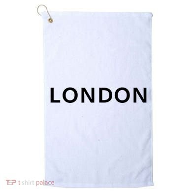 LONDON whiteblack Golf Towel