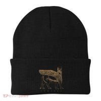 Lamassu Winged Lion Assyrian Sumerian Mesopotamia Beanie thumb 0