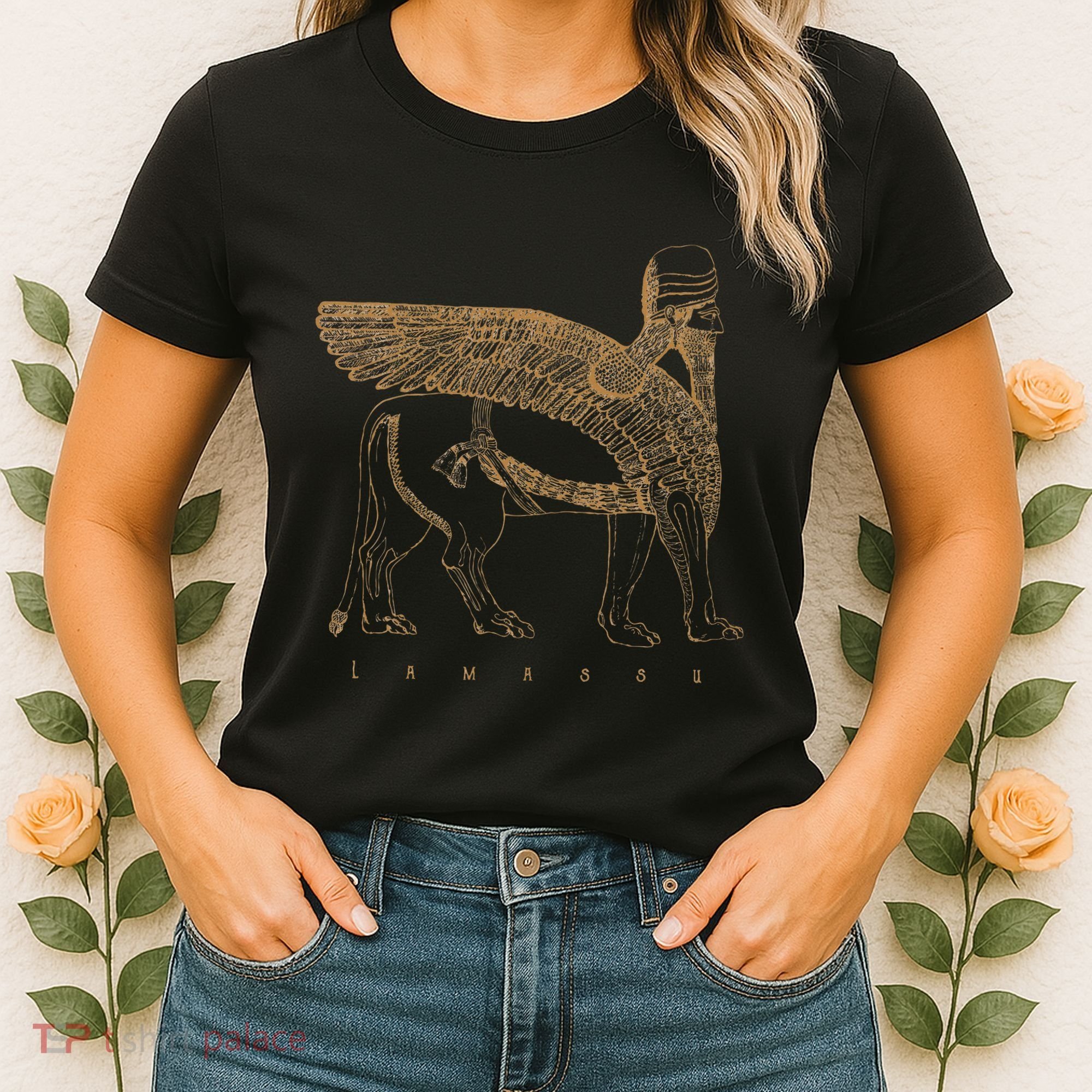 Lamassu Winged Lion Assyrian Sumerian Mesopotamia Women's T-Shirt