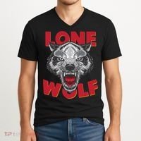 Lone Wolf V-Neck T-Shirt thumb 2