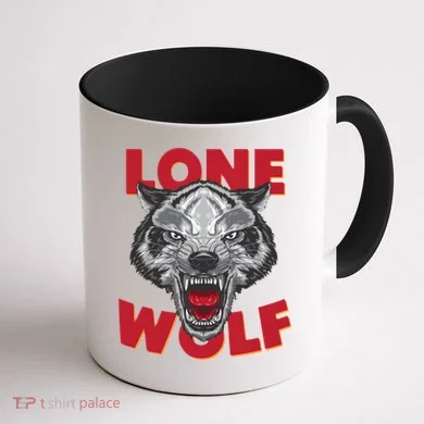 Lone Wolf Coffee Mug back