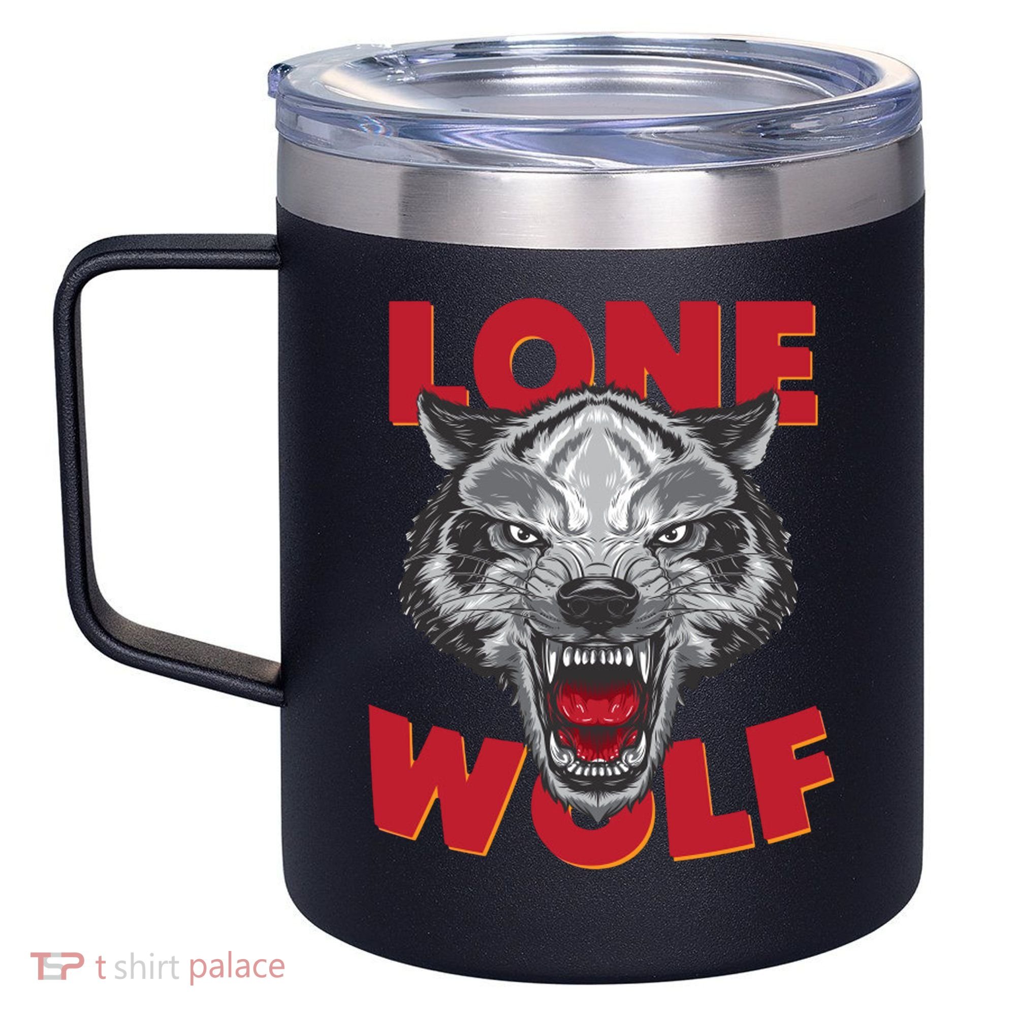 Lone Wolf 12oz Stainless Steel Coffee Mug