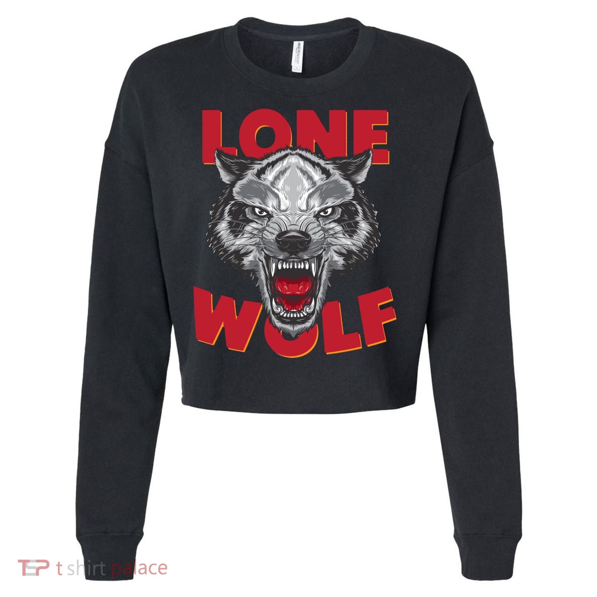 Lone Wolf Cropped Pullover Crew