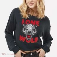 Lone Wolf Cropped Pullover Crew thumb 2