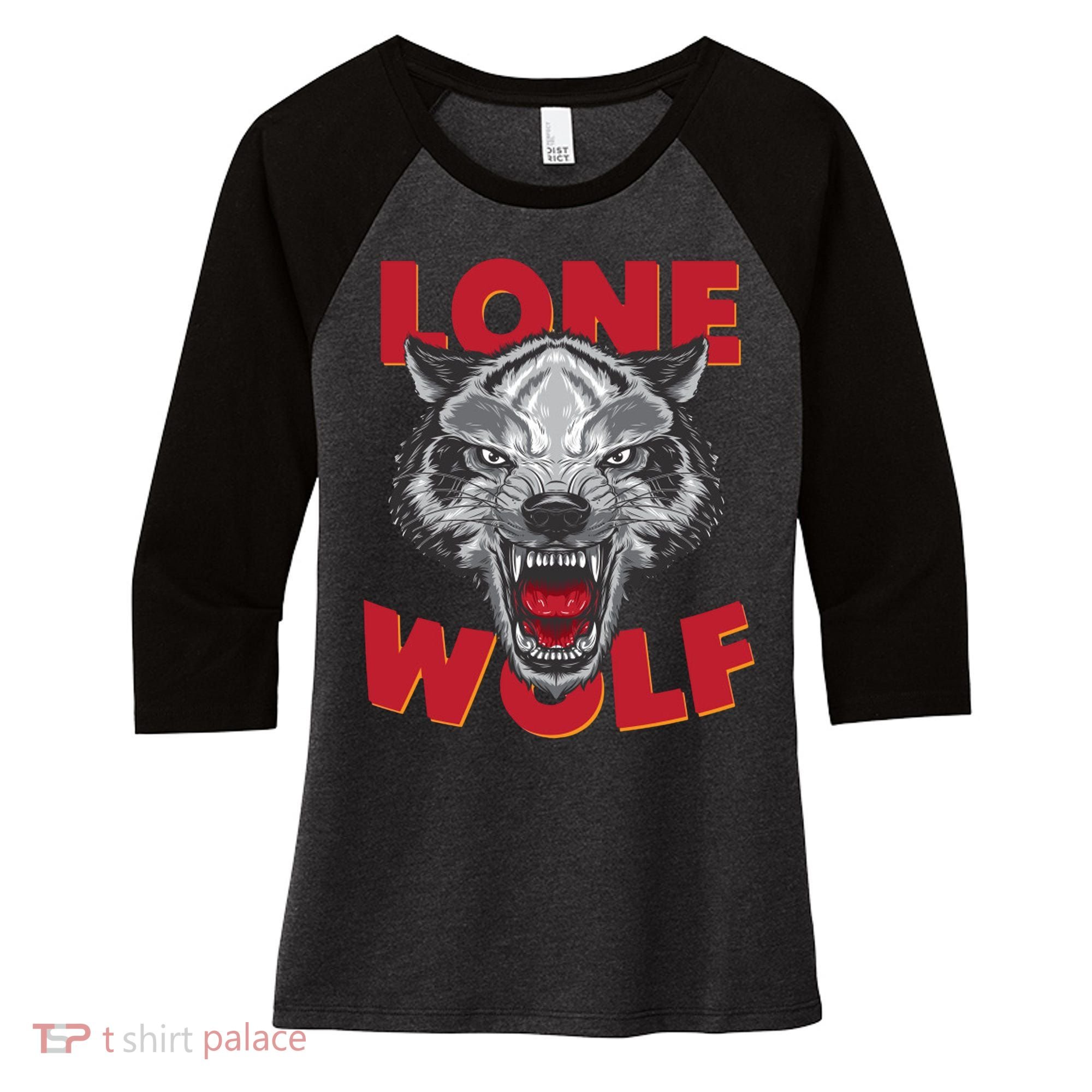 Lone Wolf Women's Tri-Blend 3/4-Sleeve Raglan Shirt