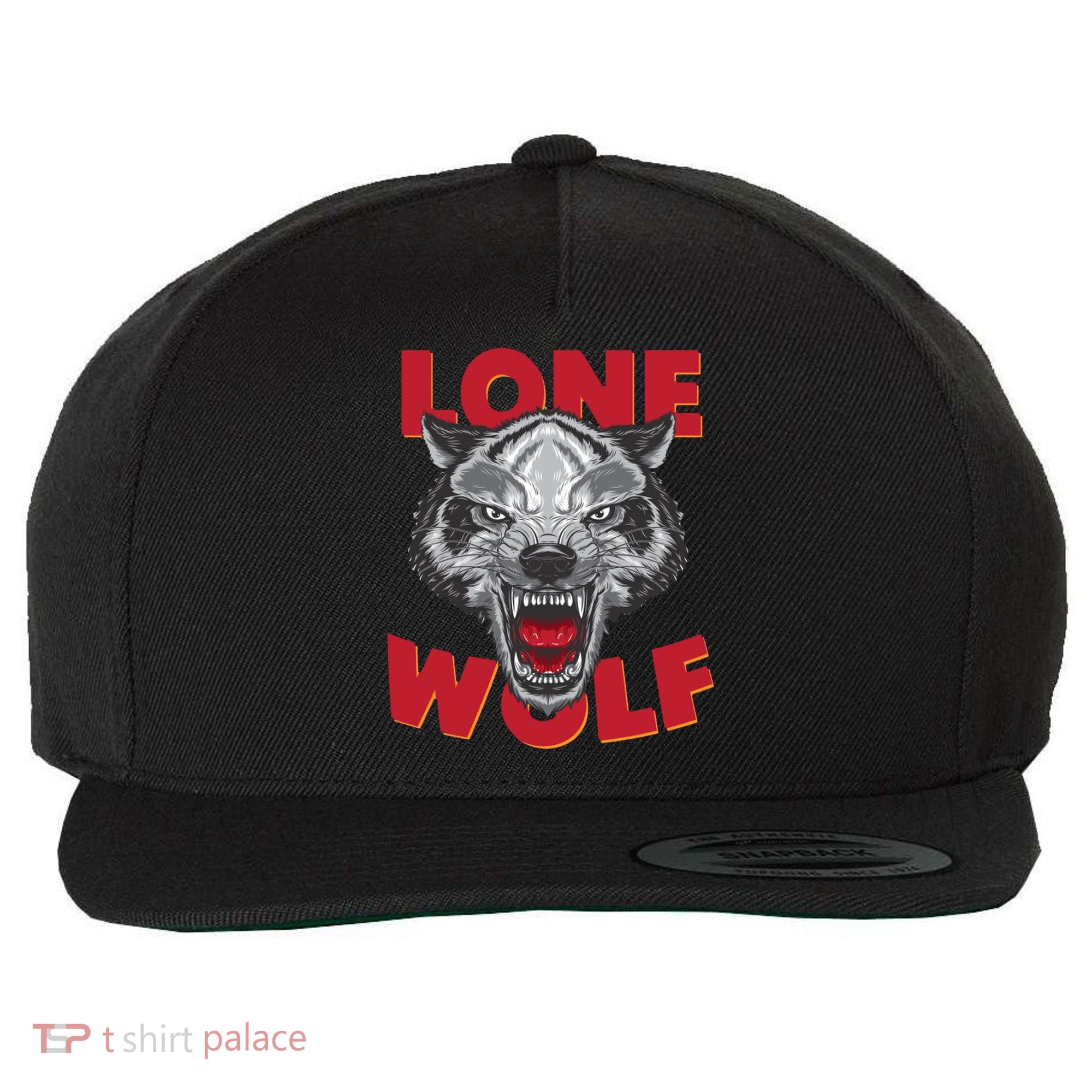 Lone Wolf Wool Snapback Cap