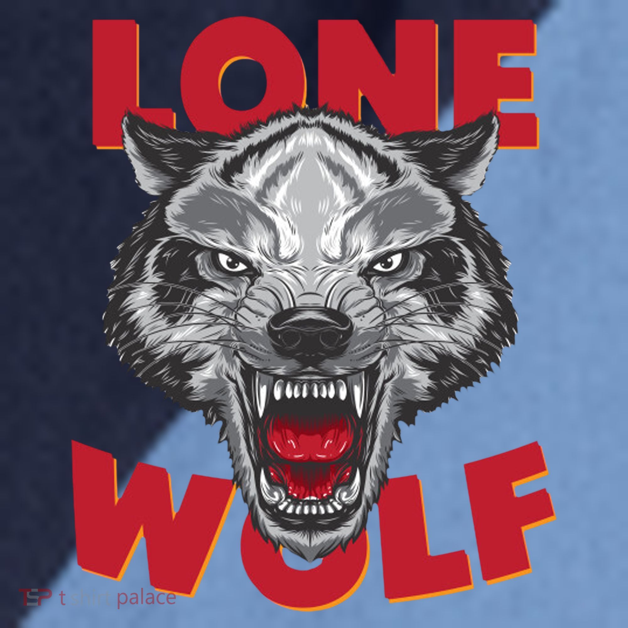 Lone Wolf Raglan Baseball Sleeve Shirt