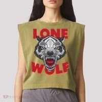 Lone Wolf Garment-Dyed Women's Muscle Tee thumb 2