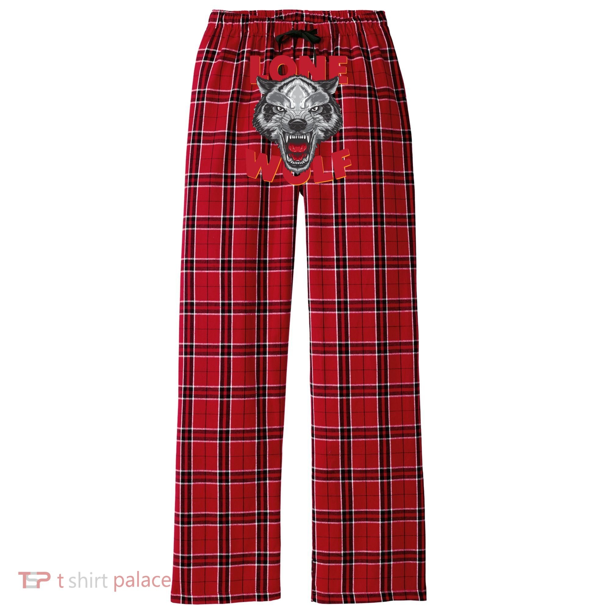 Lone Wolf Women's Flannel Plaid Pajama Pants