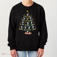 Lighting White Marlin Christmas Tree White Marlin Fish Lover Women's Sweatshirt thumb 0