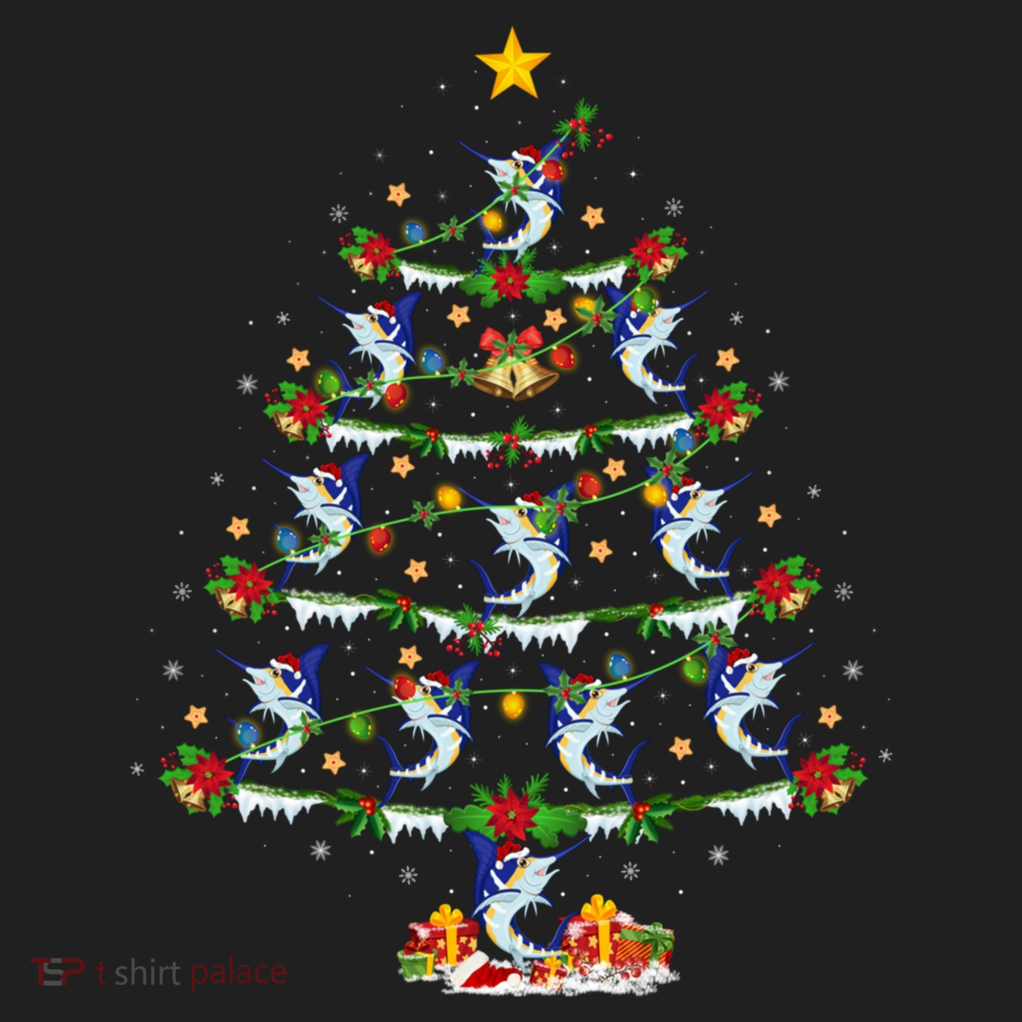 Lighting White Marlin Christmas Tree White Marlin Fish Lover Hat