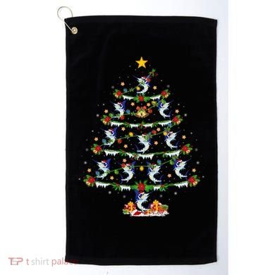 Lighting White Marlin Christmas Tree White Marlin Fish Lover Golf Towel