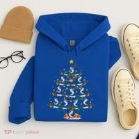 Lighting White Marlin Christmas Tree White Marlin Fish Lover Hoodie thumb 4