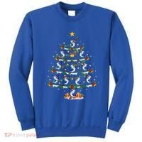 Lighting White Marlin Christmas Tree White Marlin Fish Lover Sweatshirt thumb 0