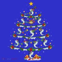 Lighting White Marlin Christmas Tree White Marlin Fish Lover Baby Bodysuit thumb 2
